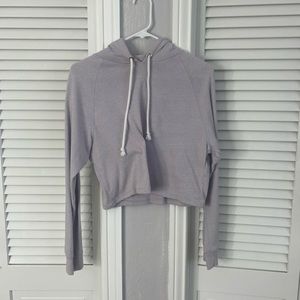 lilac cropped hoodie